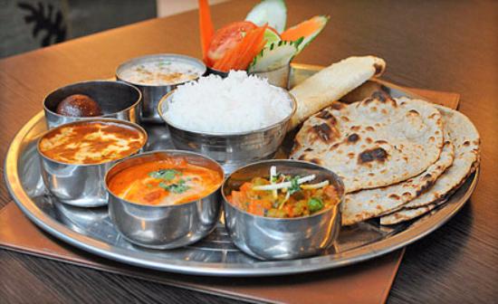Pure veg Indian restaurant serving traditional North Indian thali